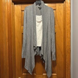 Grey jersey material cardigan